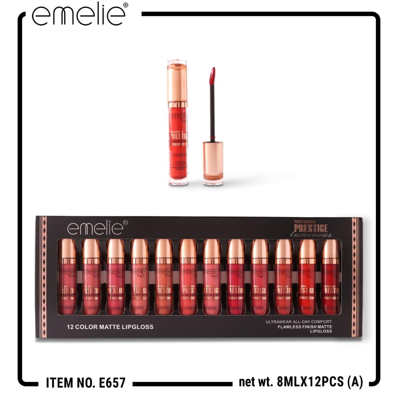 Emelie 12 color matt lipgloss